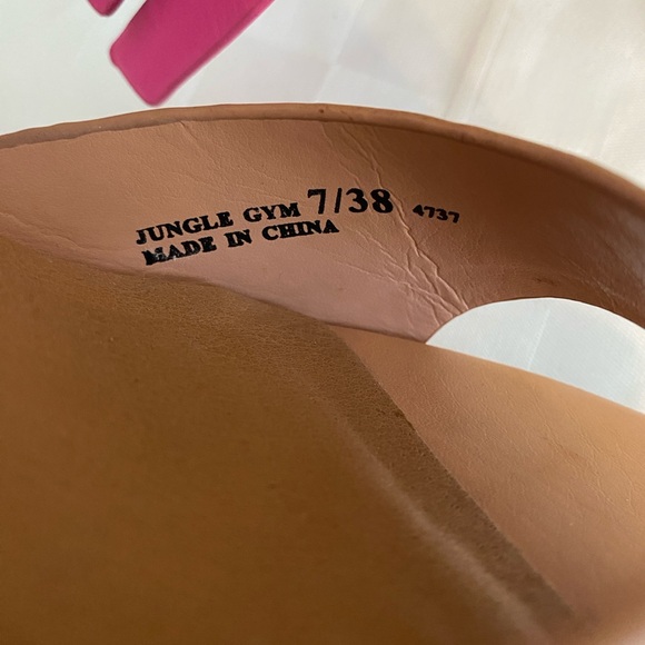 Chinese Laundry, Jungle Gym, Leather Platform Wedge Sandals, Pink/Tan, W Size 7 - Picture 12 of 16